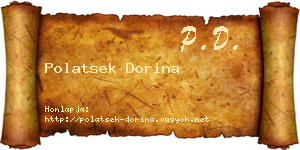 Polatsek Dorina névjegykártya